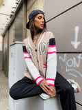 Cardigan influencer beige bianco