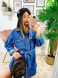 Abito Denim con borchie