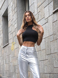 Top in lycra nero