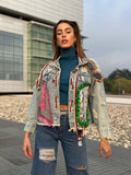 Giaccone di jeans pop