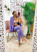 Completo giacca e pantalone lilla