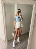 Top in jeans con manichina