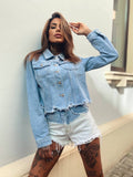 Giacca di jeans con frange