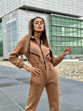 Tuta intera Camel con zip