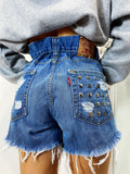 Short Levi’s Vintage con Borchie bagno medio