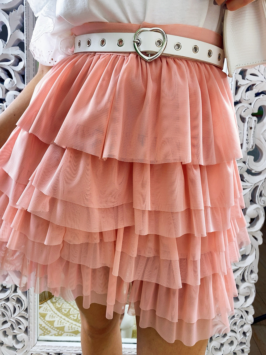 Gonna a balze in tulle