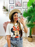 T-shirt con stampa topolina