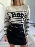 Maglione Amour bianco e nero