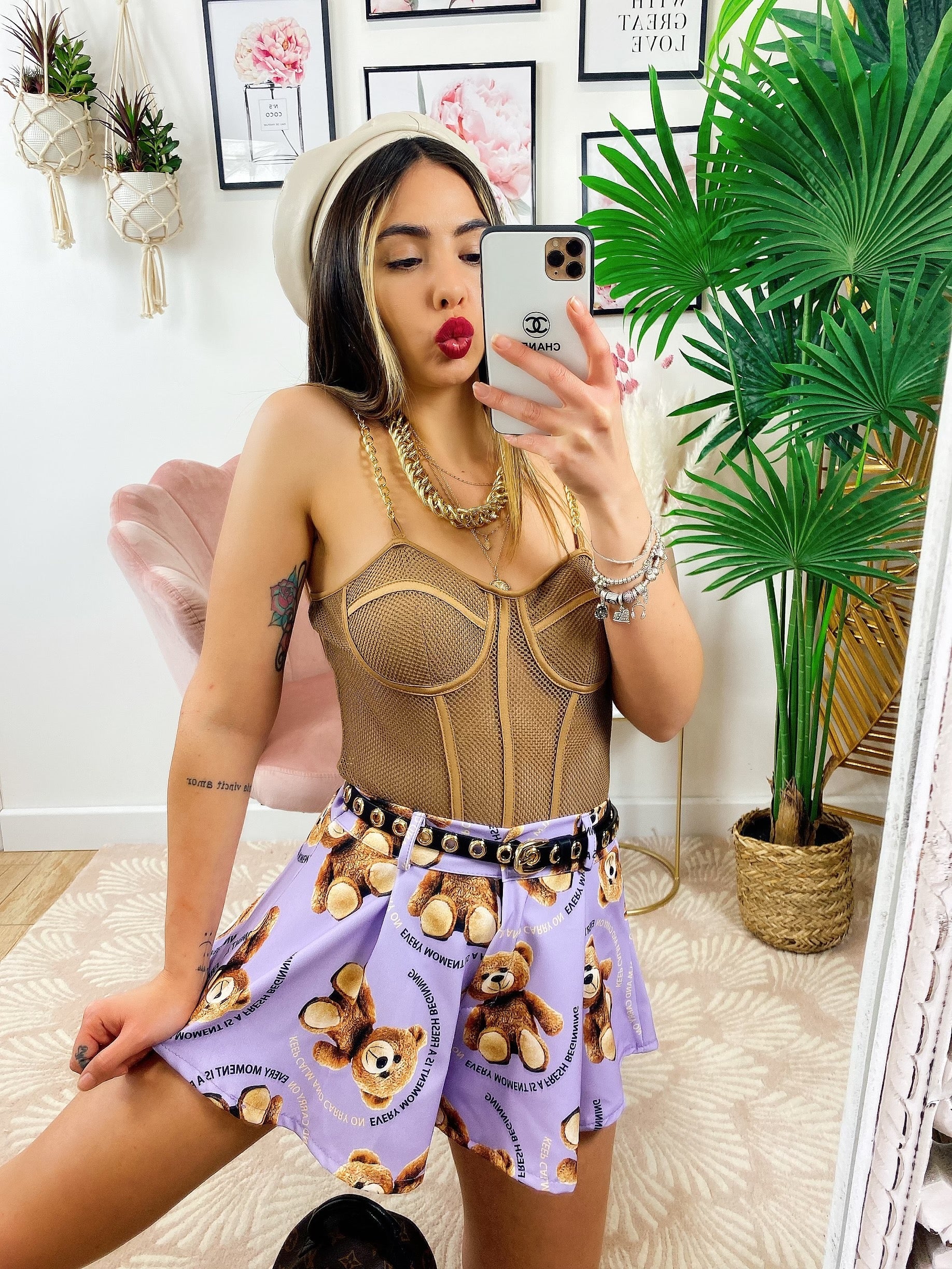 Short con Orsetti lilla