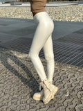 Leggins eco pelle bianco