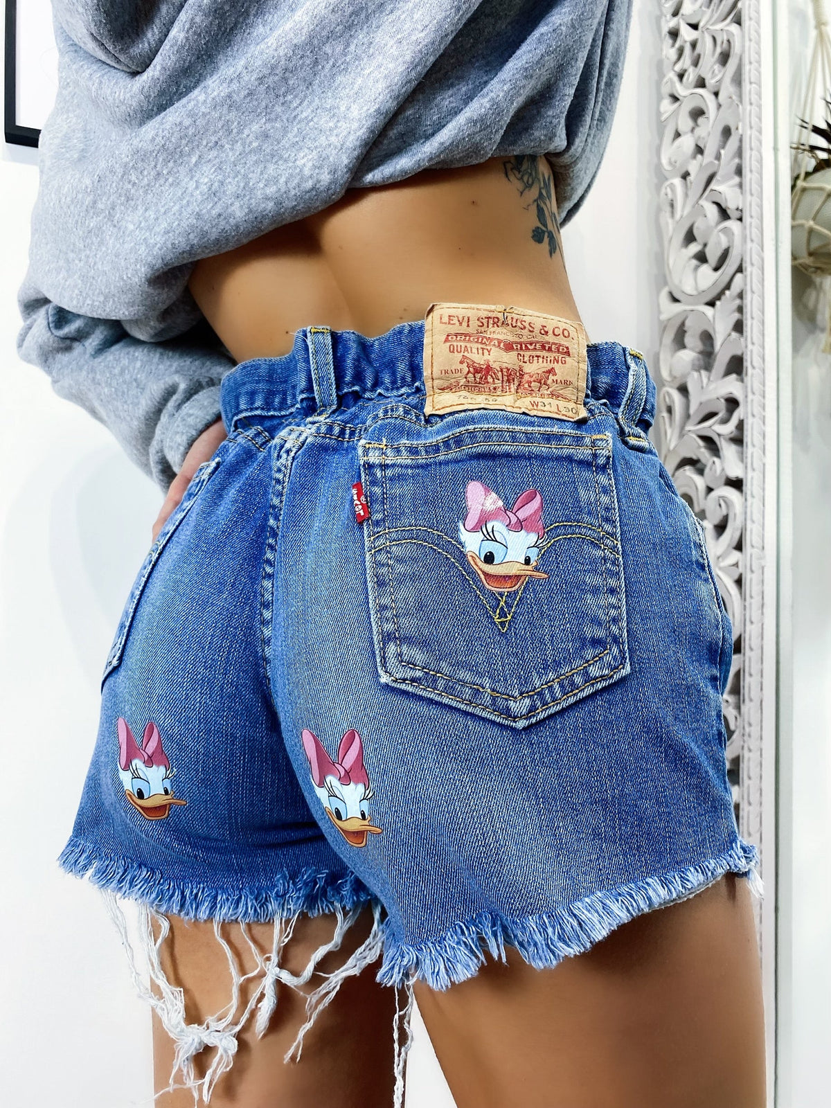 Short Levi’s Vintage con stampa Paperina bagno medio