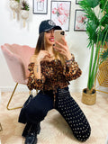 Jeans con borchie Nero