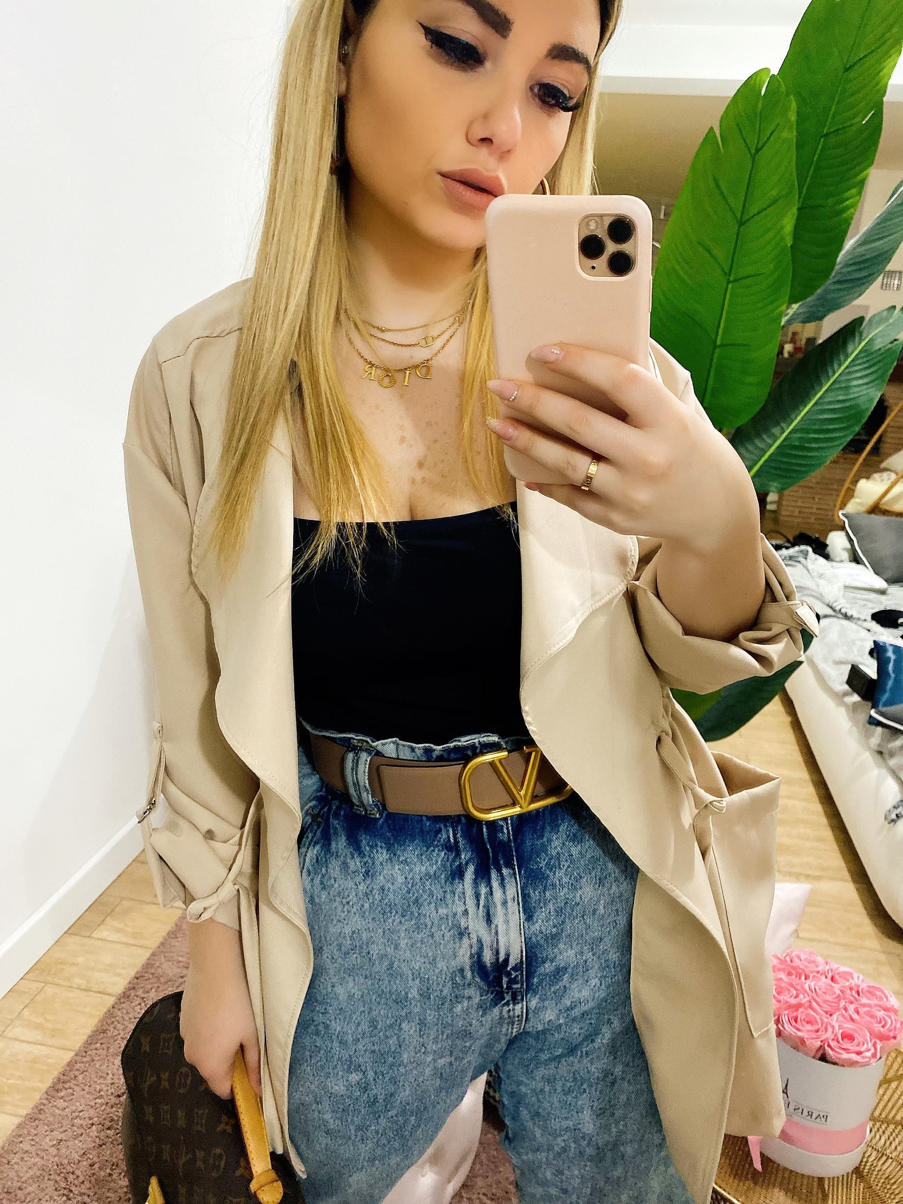 Giacca Beige con elastico