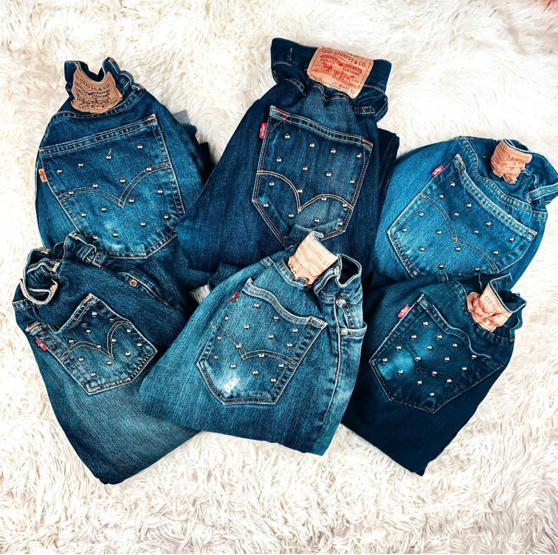 Levi’s Vintage a borchie a caramella bagno medio scuro