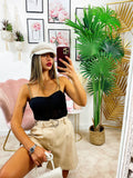 Body con trasparenze e catena nero