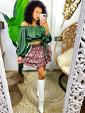 Top in raso manica lunga verde militare