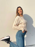 Maglione a trecce Panna