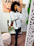 Camicione bianco con bottoni luxury