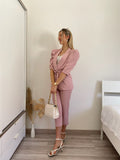 Completo giacca e pantalone cipria