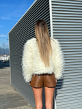 Pelliccia ecosoft panna