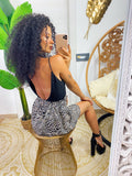 Short maculato nero e marrone
