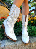 Texano bianco con stella oro