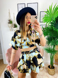 Completo etnico Short e Giacca base Nera