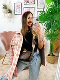 Giaccone pied de poule Rosa