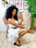 Abito in tulle a balze Venere Bianco
