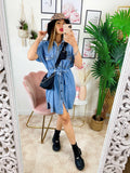 Abito jeans con borchie