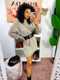 Abito in maglia Beige chiaro
