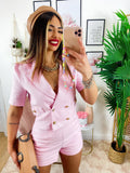 Completo barbie con bottoni oro