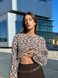 Maglione multicolor bianco
