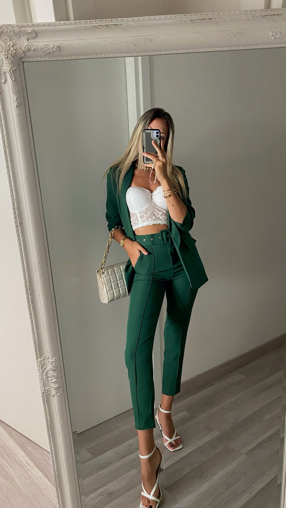 Completo giacca e pantalone verde