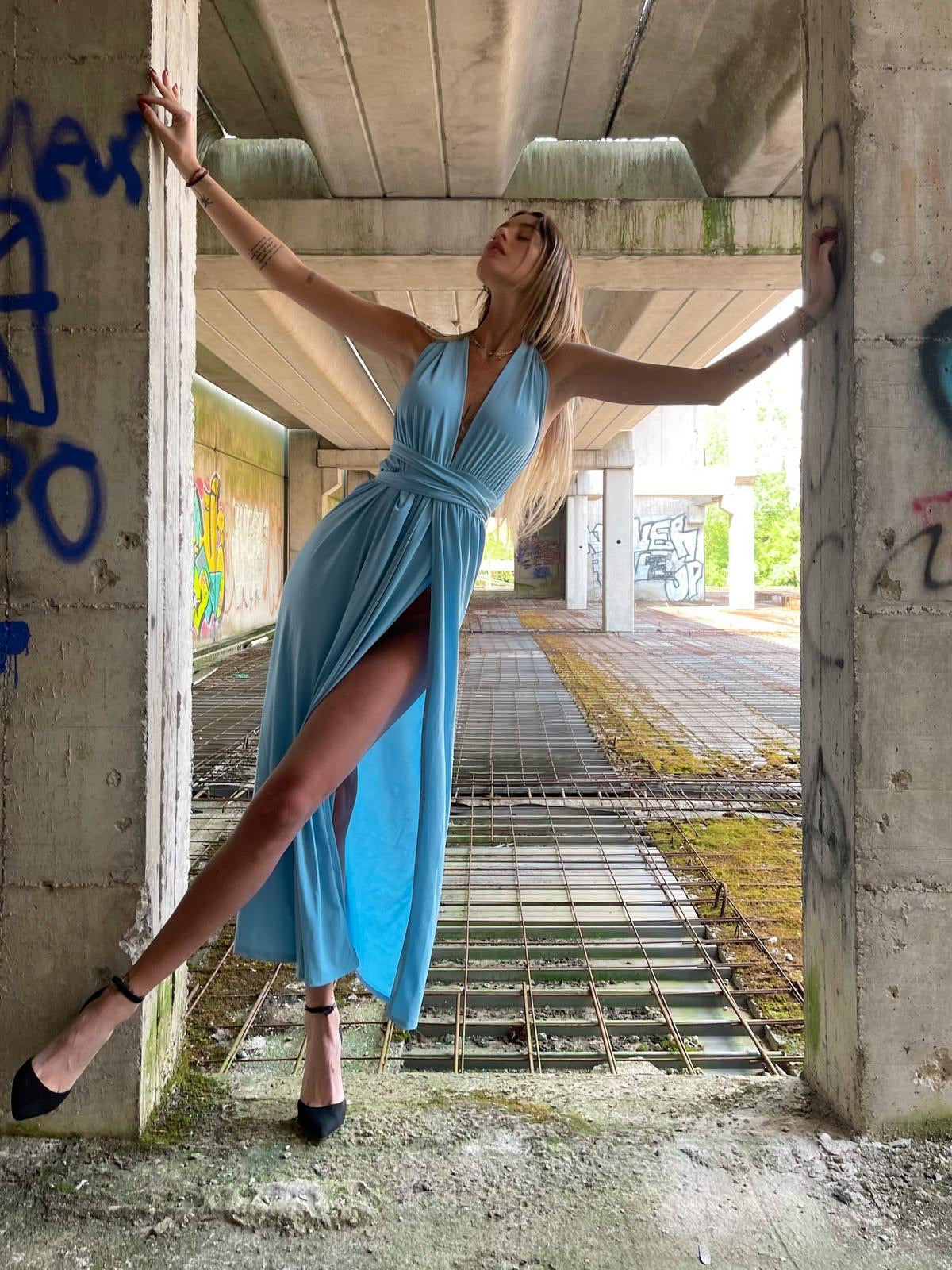 Dress Red Carpet con due spacchi