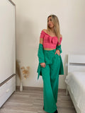 Completo oversize giacca e pantalone verde