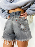 Short Levi’s Vintage con Borchie bagno grigio