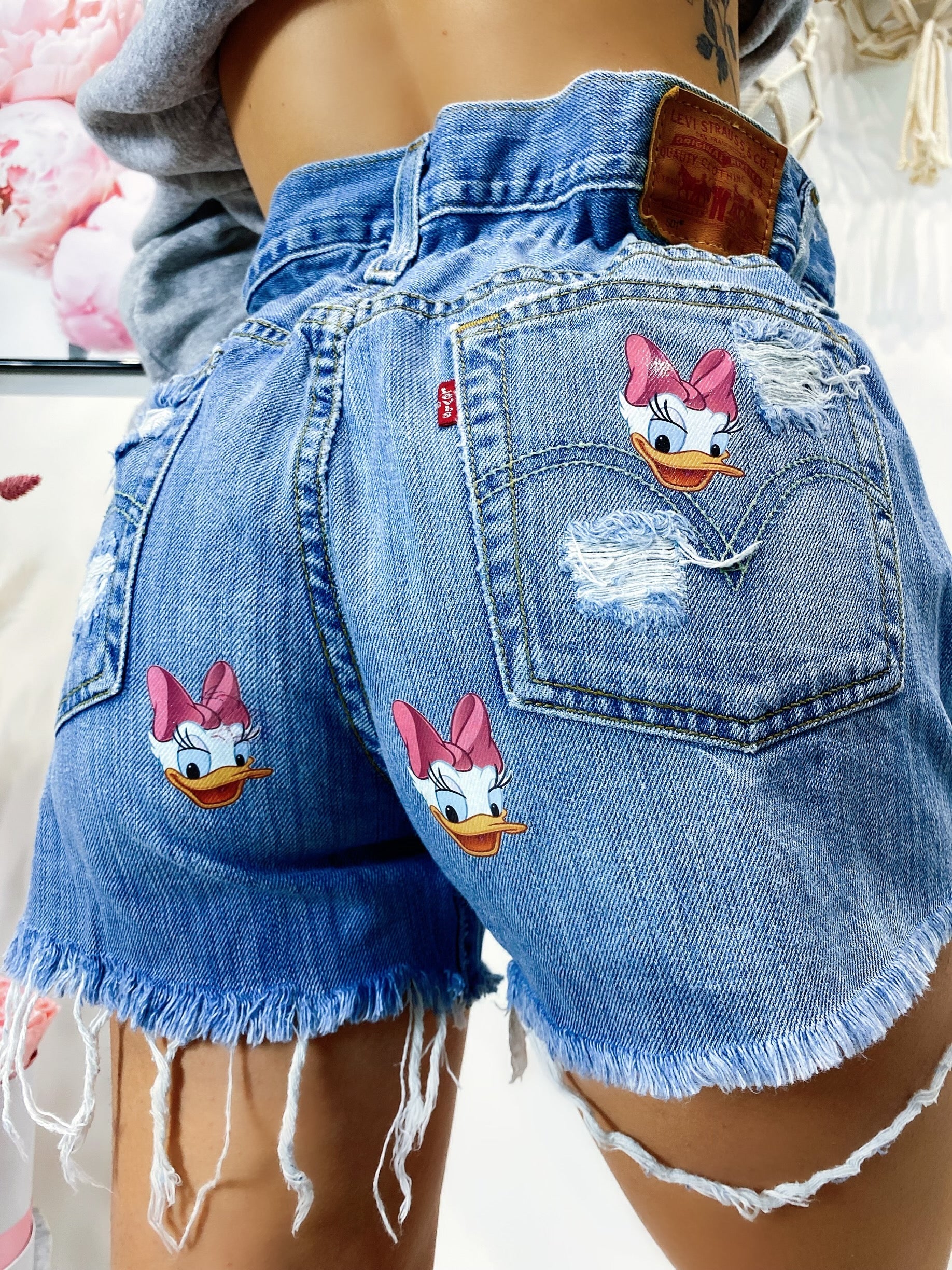 Short Levi’s Vintage con stampa Paperina bagno medio chiaro