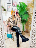 Maxi maglione camel a cuori