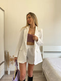 Completo giacca e short bianco