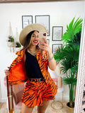 Completo zebrato arancio