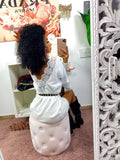 Abito in maglia Reversible bianco