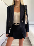 Completo giacca e short nero