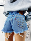 Short Levi’s Vintage bagno medio con borchie