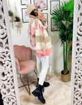 Giacca a quadri Rosa con frange