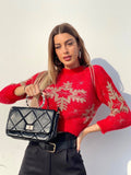 Borsa nera con manico e tracolla