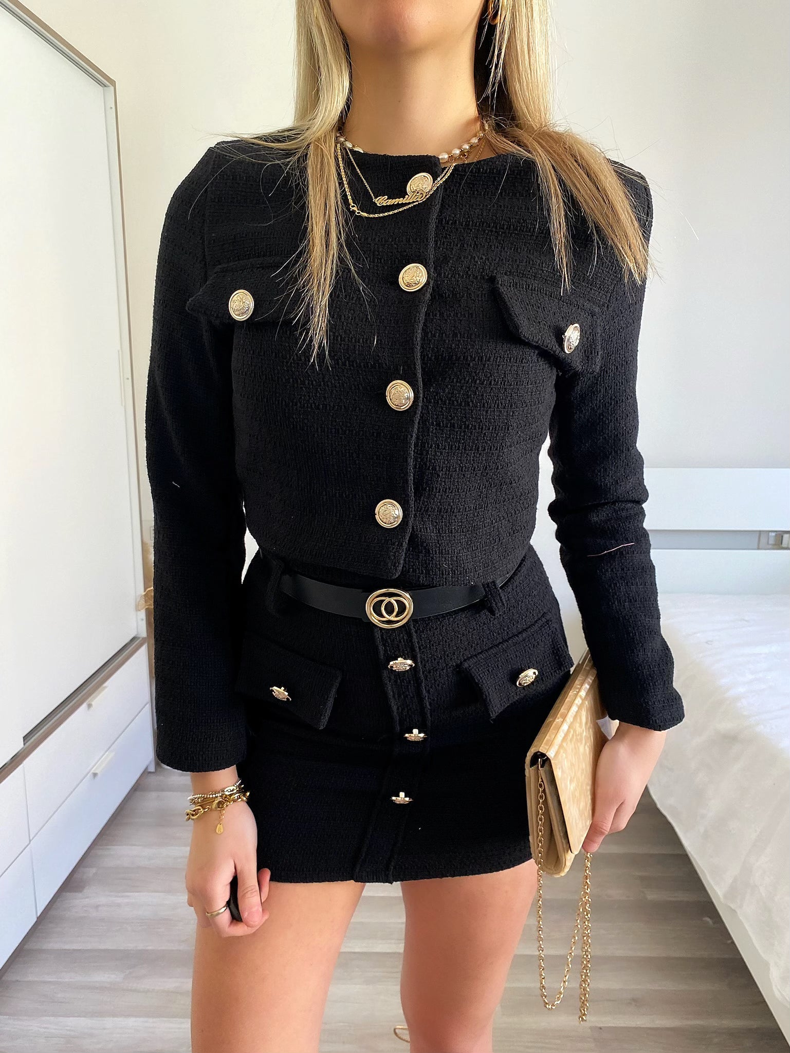 Completo giacca e gonna in tweed