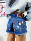Short Levi’s Vintage stampa topolina con strappi