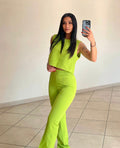 Completo top e pantalone lime