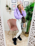 Bomber crop lilla